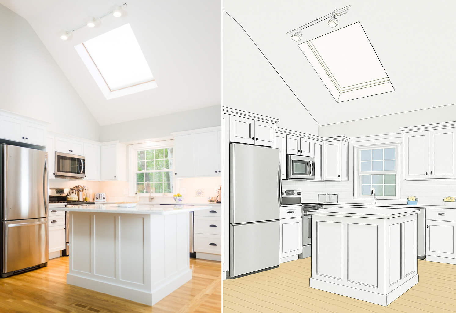 Cape Cod Kitchen Remodel and Chief Architect Rendering Cape Cod Kitchen Remodel and Chief Architect Rendering